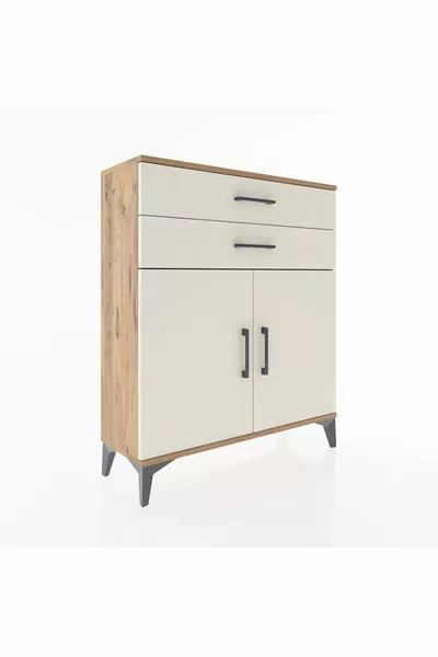 Arges Dresser with 2 Shelves, 2 Drawers, 2 Doors, Pine-Aytaşı