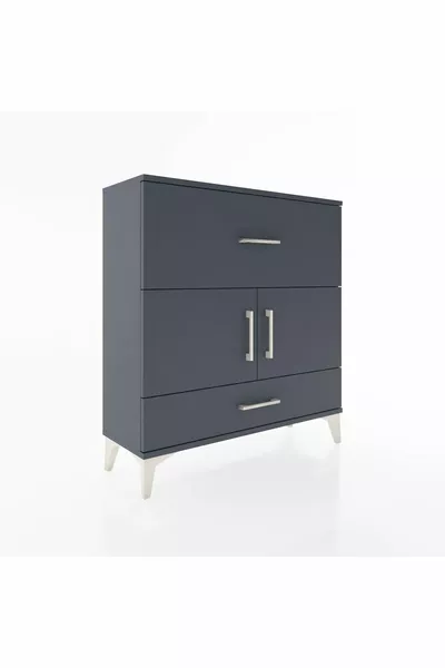 Arges Dressoir 2 Planken 2 Laden 2 Deuren Antraciet-Antraciet
