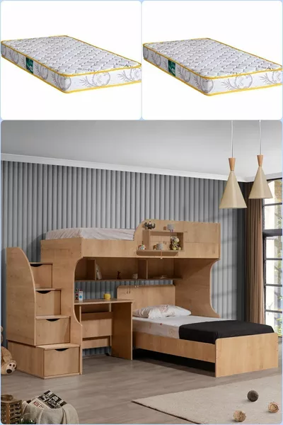 Ranza, Aura Ranza Letto a Castello Tavolo 2 Materassi Comfort