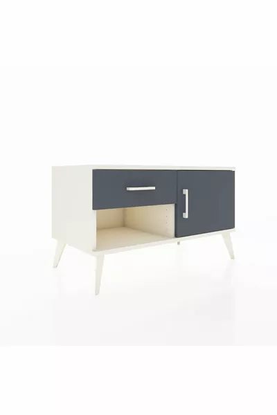 Hyperion Dressoir Met Enkele Plank, Enkele Lade En Enkele Deur Agaat-Antraciet