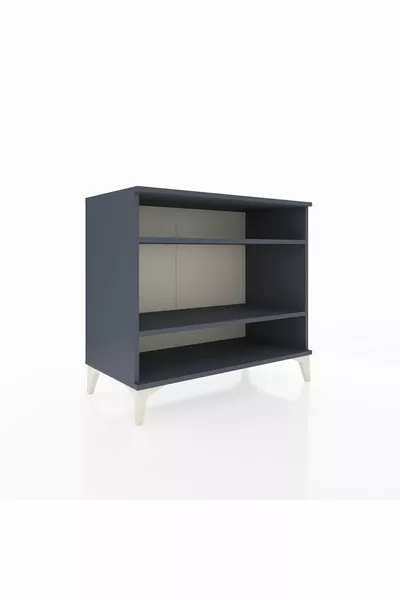Commode Hyperion 2 étagères Anthracite-Anthracite