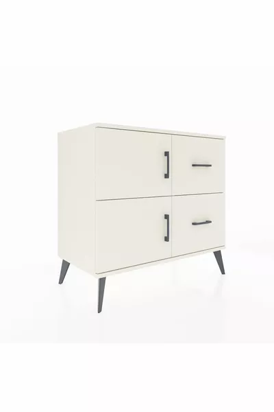 Hyperion Dressoir Met Eén Plank, 2 Laden En 2 Deuren, Maansteen-Maansteen