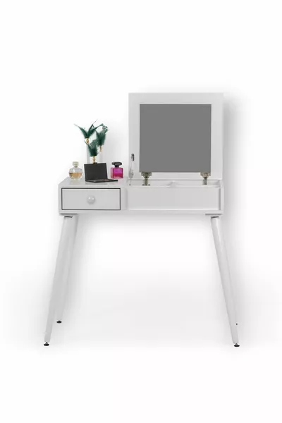 Tavolo da trucco Tavolo da toilette con specchio / Bianco