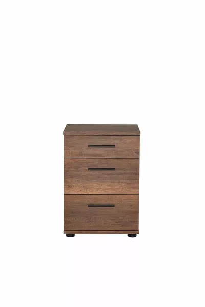 Comodino Trendline 3 Cassetti - Noce Scuro (Noce Oslo) Cm (lxa xp)