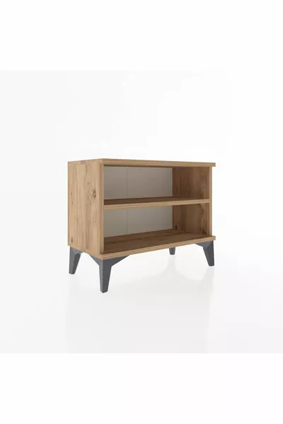 Table de chevet Arges à une étagère, pin-pine