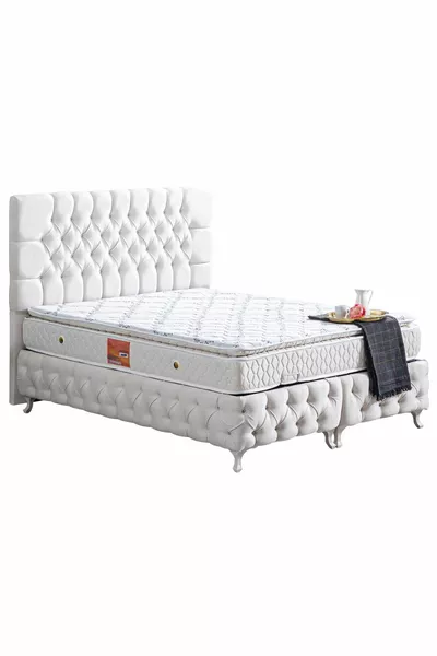 Roma Bed Headboard Set, Cream