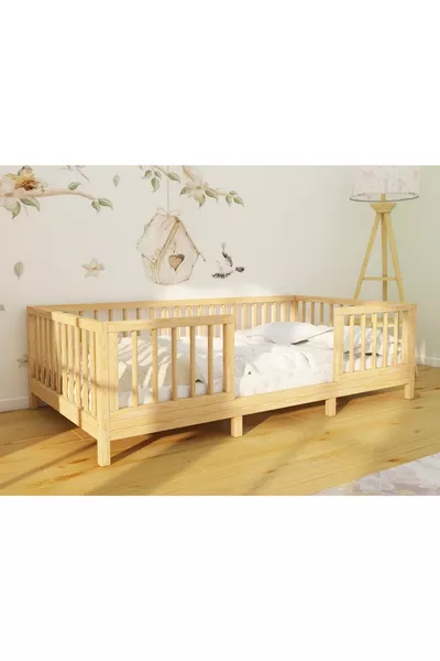 ALAZ - Montessori Baby and Children's Natural Wooden Floor Bed