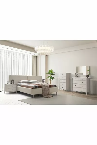Folt Beige 4 Kapılı Yatak Odası Takımı