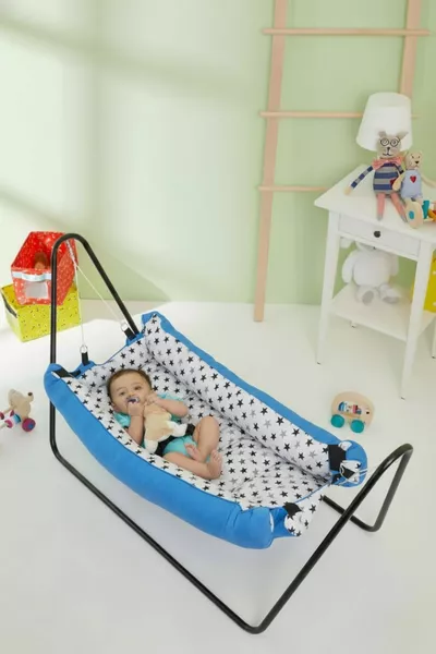 Portable Baby Hammock Cradle (Blue)