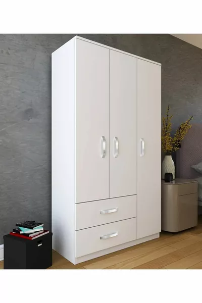 Modena 3-Door 2-Drawer Wardrobe