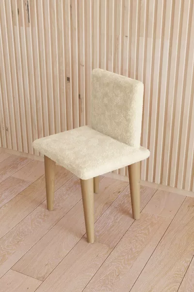 Chaise pour enfant Siège pour enfant Chaise en bois Chaise Montessori Chaise avec coussin Blanche Chaise douce