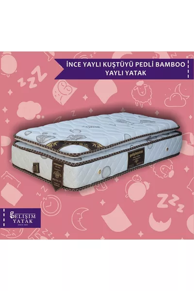 Gelişimyatak Special Baby Fin Semi-Orthopédique avec Ressort et Matelassage en Bambou