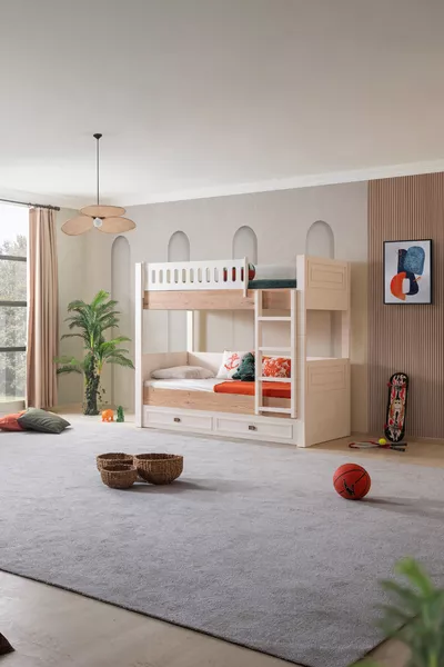 Bunk Bed, Zenit Loft Bunk Bed with 3 Comfort Mattresses