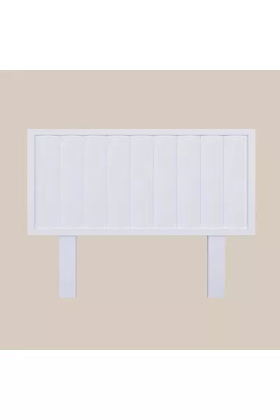 Hüma Model White Color Wooden Single Headboard (VERTICAL)