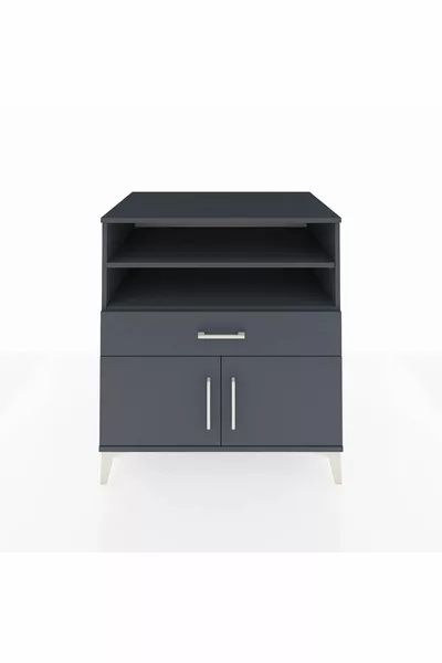 Kronos Dresser with 3 Shelves, 1 Drawer, 2 Doors, Anthracite-Anthracite