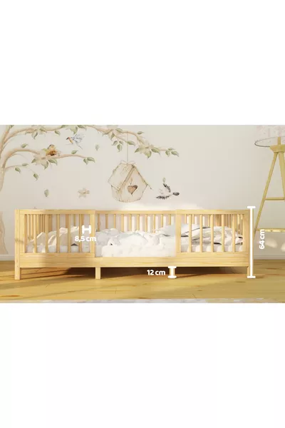 ALAZ - Montessori Baby and Children's Natural Wooden Floor Bed