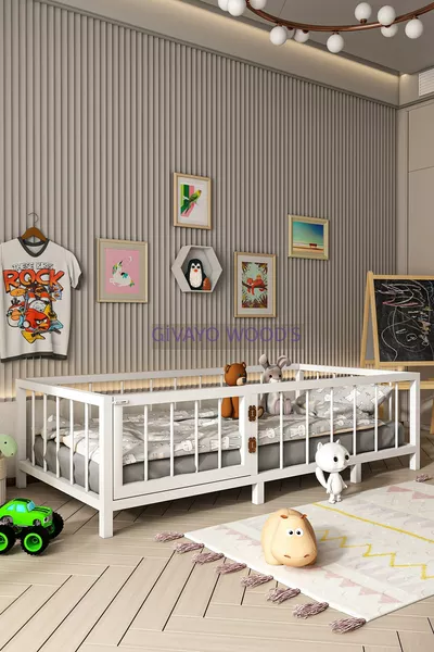 Boby Bebek Çocuk Montessori Mdf Kapılı Yatak