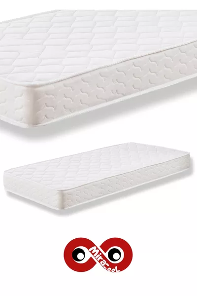 Ottoman White Bed with Headboard / Free Installation / Includes Orthopedic Spring Mattress