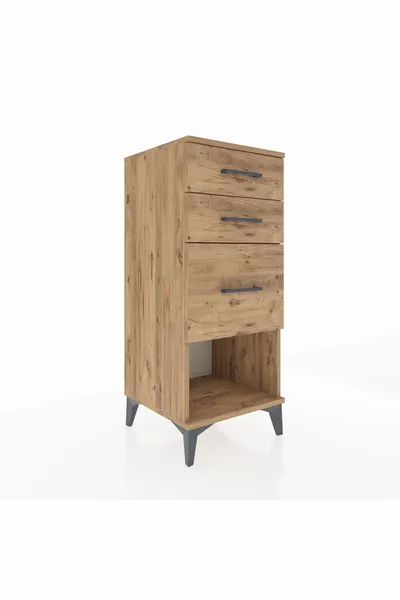 Hyperion Nightstand 3-Drawer Pine-Pine
