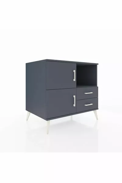 Kronos Dressoir 2 Planken 2 Lades 2 Deuren Antraciet-Antraciet