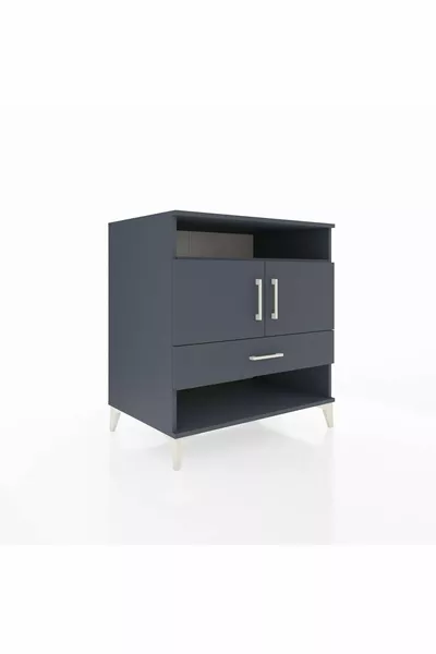 Kronos Comò 3 Ripiani 1 Cassetto 2 Ante Antracite-Antracite