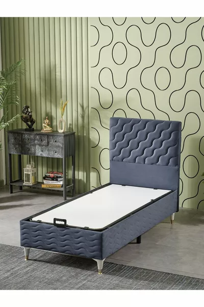 Simge Tek Kişilik (Baza+Başlık+Yatak) 3 Lü Set