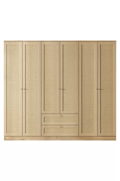 Armoire Baru à 6 portes et 2 tiroirs