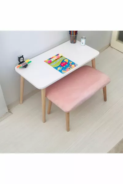 Lilyum Children's Study Desk 1 Piece Puff Activity Table Activity Table Set