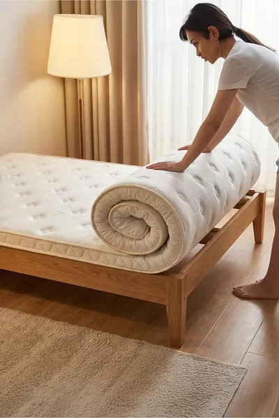 Protège-matelas orthopédique complet avec élastique, mousse, surmatelas, lit au sol
