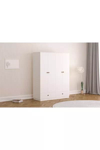 Armoire Elif Modern 4 portes 2 tiroirs