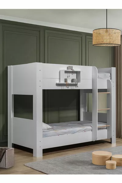 Etagenbett, Delfino 2er Etagenbett mit 2 Comfort-Matratzen