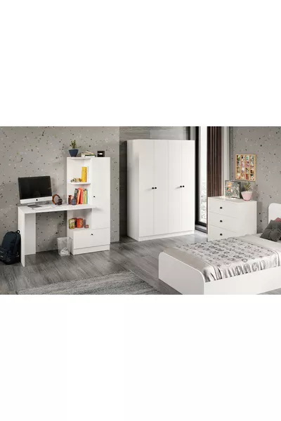 Camera da letto per ragazzi e scrivania Merlin Mobilya Akasya