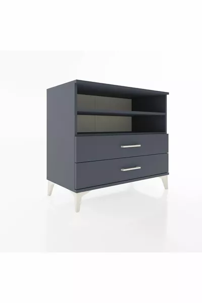 Hyperion Dressoir 2 Planken 2 Laden Antraciet-Antraciet