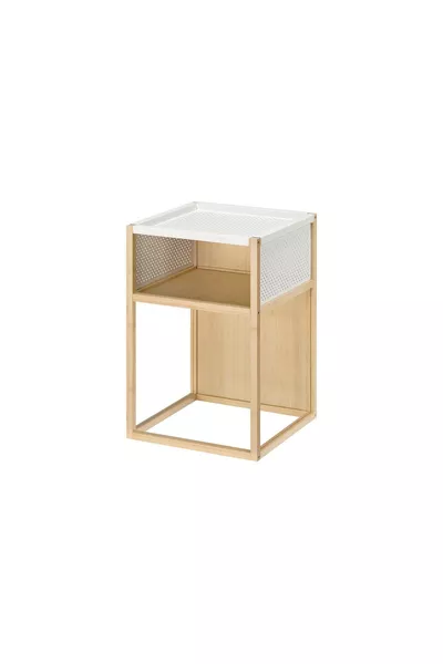 comodino, bambù-bianco, cm