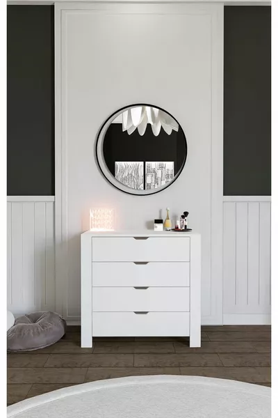 Duru Wit 4-ladenkast Slaapkamer Babykamer Wit X Cm