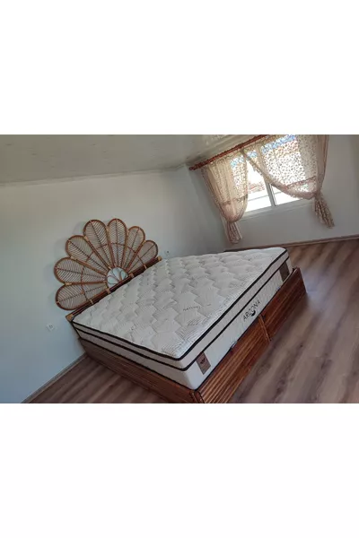 Bambu çift kişilik yatak başlığı