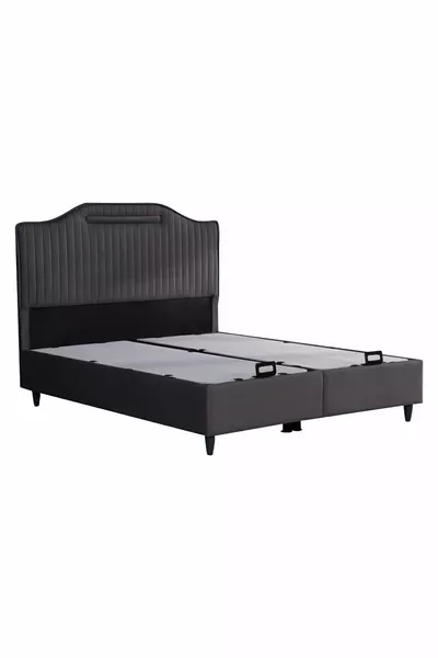 Royal Lux Storage Bed Base Anthracite (HEADBOARD AND MATTRESS NOT INCLUDED)