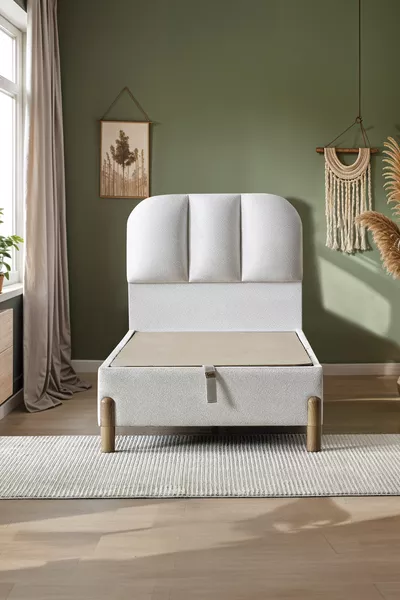 Bohem Prime Single Bed Base with Storage and Headboard Set, 2-Piece Set