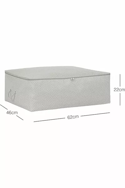 Home Textile Large Gray Herringbone Under-Bed Storage Bag  x  x  cm