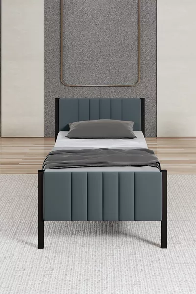 Lotus Metal Bed Frame Anthracite Color, Available in Size Options