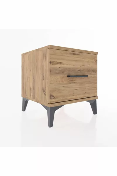 Hyperion Nightstand Single Drawer Pine-Pine