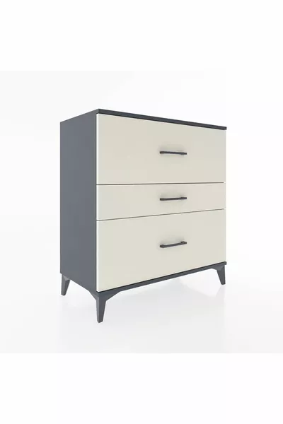 Hyperion Dresser 3 Drawers Anthracite-Slate