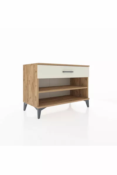 Hyperion Kommode mit einem Regal und einer Schublade Kiefer-Marmor