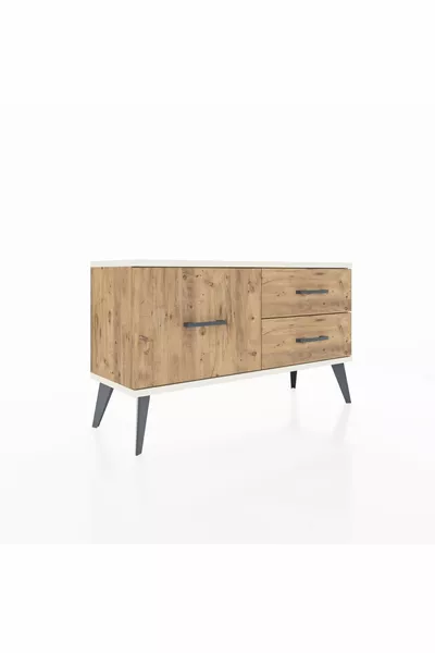 Arges Kast met 3 Lade Dennen-Hardsteen/Dennen