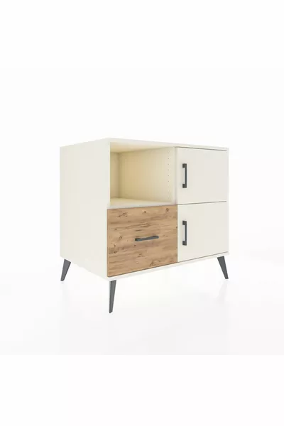 Kronos Dressoir 2 Planken 1 Lade 2 Deuren Maansteen-Maansteen/Den