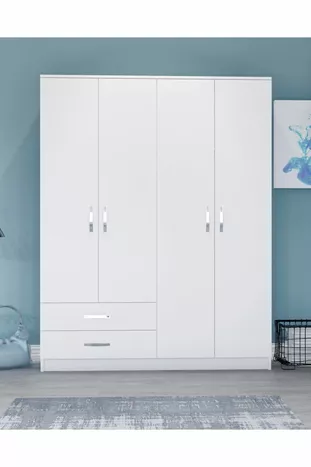 Armoire Novado à 4 portes et 2 tiroirs