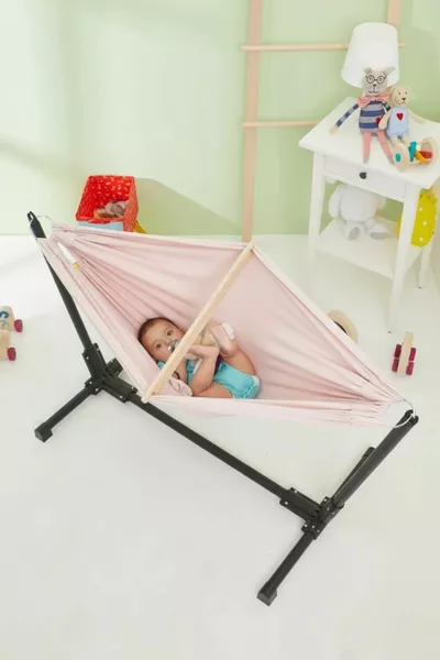 Stand Boat Hammock Baby Cradle (Fuchsia)