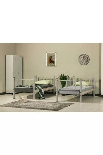 Letto a castello Yurt in metallo Grigio