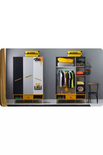 Skate Kids Room (3-Door Wardrobe + * Montessori + Dresser)