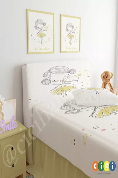 Bed Base Headboard Cover Star Wand Fairy
